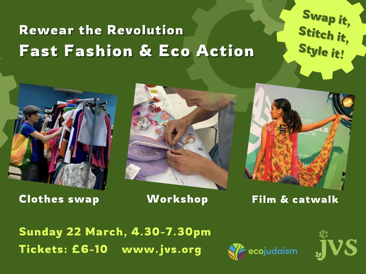 ReWear the Revolution, fast fashion and eco-action: mending, clothes swap, catwalk and more